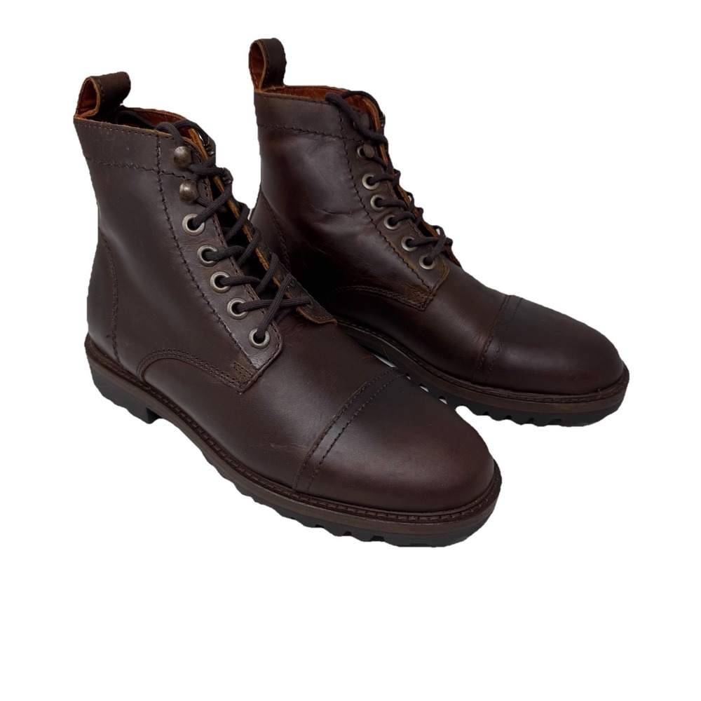 Patina Brown Leather Lace Up Boots | Made in Mexico Men's Size 7.0 NWOB